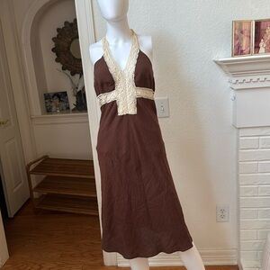 Linen halter dress
